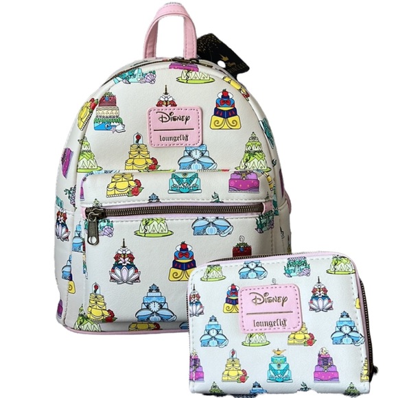 Loungefly Disney Princess Cakes Mini Backpack and Wallet set - Picture 4 of 11